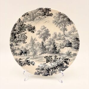 Envogue British Heritage Blue White Toile Landscape Earthenware Salad Plate